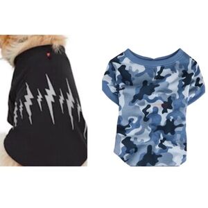NWT bundle 2 Reflective & Camo dog t-shirt L